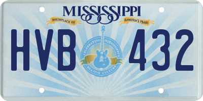 MS license plate HVB432