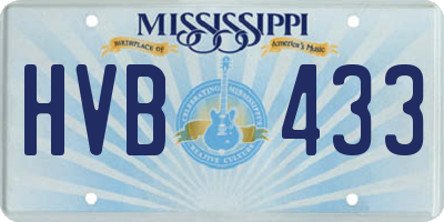 MS license plate HVB433