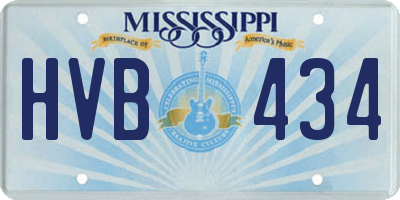 MS license plate HVB434