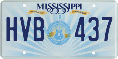 MS license plate HVB437