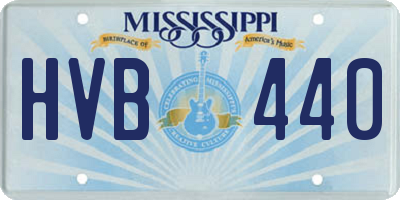 MS license plate HVB440