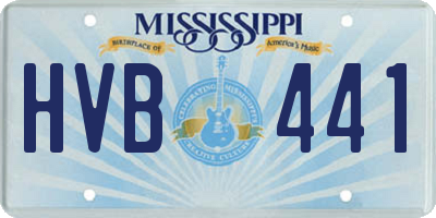 MS license plate HVB441