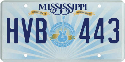 MS license plate HVB443