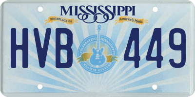 MS license plate HVB449