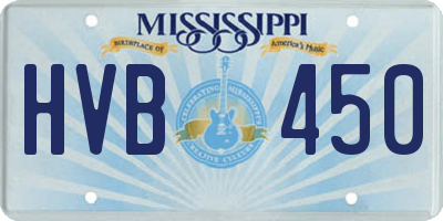 MS license plate HVB450