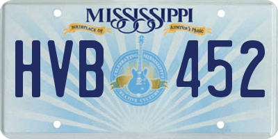 MS license plate HVB452