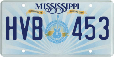 MS license plate HVB453