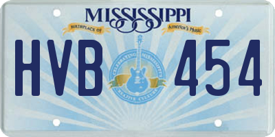 MS license plate HVB454