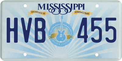 MS license plate HVB455