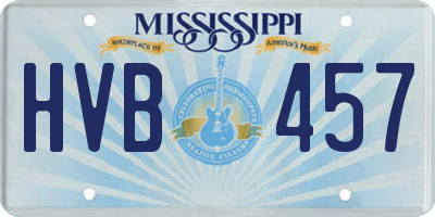 MS license plate HVB457