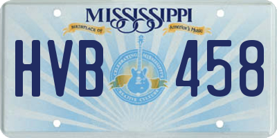 MS license plate HVB458