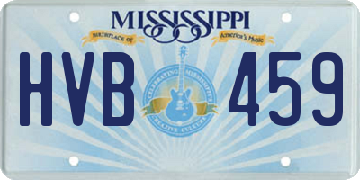 MS license plate HVB459