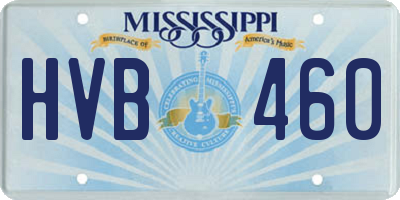MS license plate HVB460