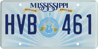 MS license plate HVB461