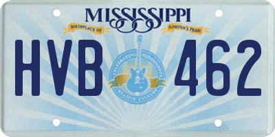 MS license plate HVB462