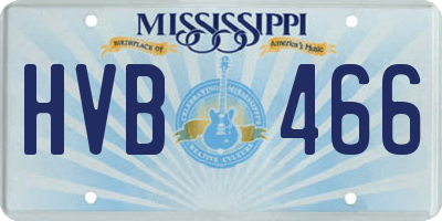 MS license plate HVB466