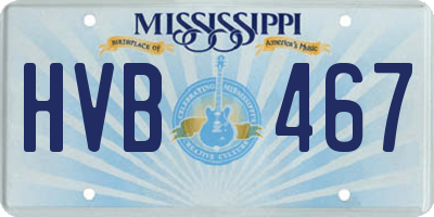 MS license plate HVB467