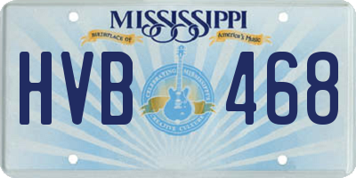 MS license plate HVB468