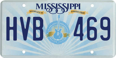 MS license plate HVB469