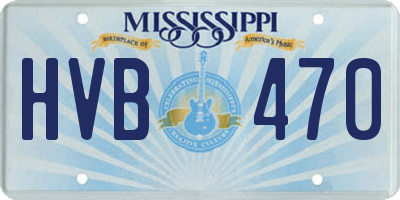 MS license plate HVB470
