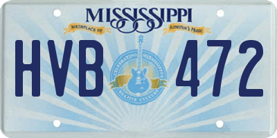 MS license plate HVB472