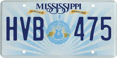 MS license plate HVB475