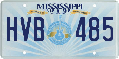 MS license plate HVB485