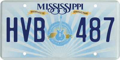 MS license plate HVB487