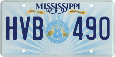 MS license plate HVB490