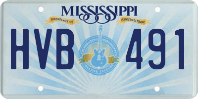 MS license plate HVB491