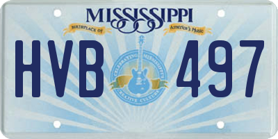 MS license plate HVB497