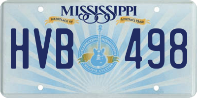 MS license plate HVB498