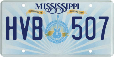 MS license plate HVB507