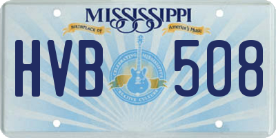 MS license plate HVB508