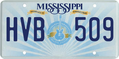 MS license plate HVB509