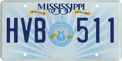 MS license plate HVB511
