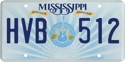 MS license plate HVB512