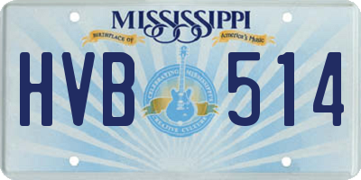 MS license plate HVB514