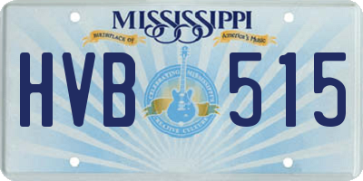 MS license plate HVB515