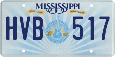 MS license plate HVB517