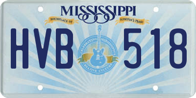 MS license plate HVB518