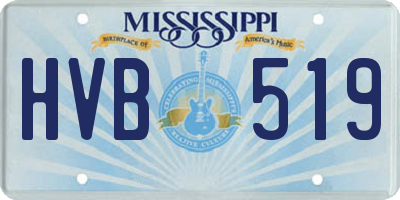 MS license plate HVB519