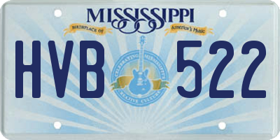 MS license plate HVB522