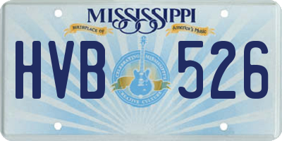 MS license plate HVB526