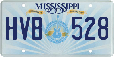MS license plate HVB528