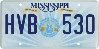 MS license plate HVB530