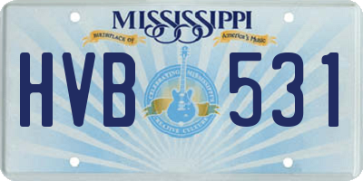 MS license plate HVB531