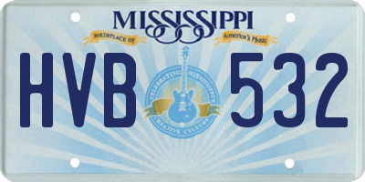 MS license plate HVB532