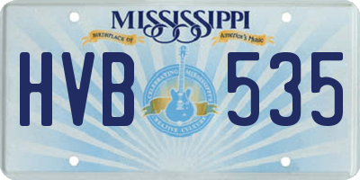 MS license plate HVB535