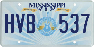 MS license plate HVB537